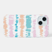 パステルバティック柄 iPhone 15ケース (裏面横)