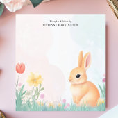 パステルバニーと野の花のオーダーメイド ノートパッド