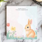 パステルバニーと野の花のオーダーメイド ノートパッド