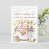 パステルバニークッキーエクスチェンジ招待状 招待状 (スタンド正面)