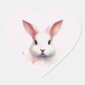 パステルバニーブリス – ハート型ステッカー ハートシール (正面)