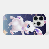 パステルバニー携帯ケース - かわいい星うさぎiPhone iPhoneケース (裏面横)