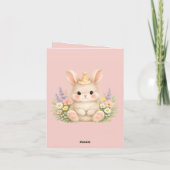 パステルバニー野の花イラスト シーズンカード (裏面)