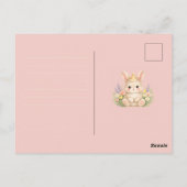 パステルバニー野の花イラスト ポストカード (裏面)