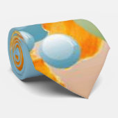 パステルバブル水に入った朱色の金魚 ネクタイ (ロール)