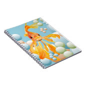 パステルバブル水に入った朱色の金魚 ノートブック (右側)