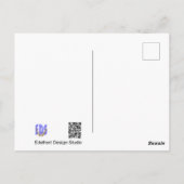 パステルバラとアジサイ花DIYはがき ポストカード (裏面)