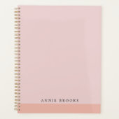 パステルバラカラフルミニマルパーソナライズされたリスト2023 プランナー手帳 (正面)