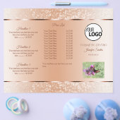 パステルバラコーラルきらめくグリッターズ縁どラム チラシ (シングル)