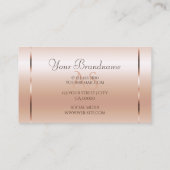 パステルバラコーラルシメリースパークルジュエリーイニシャル 名刺 (裏面)