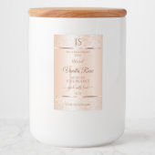 パステルバラサンゴグリッターイニシャル製品ラベル フードラベル (正面)