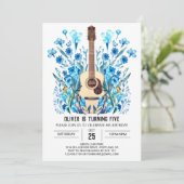 パステルバラドギターボーイ誕生日 招待状 (スタンド正面)