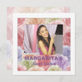 パステルバラフォト招待状 招待状 (正面/裏面)