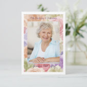 パステルバラフォト（縦）招待状 招待状 (スタンド正面)