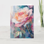 パステルバラモダン抽象芸術絵を描ズ カード (正面)