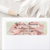 パステルバラ差出人住所ラベル ラベル (インサイチュ)