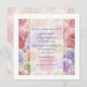 パステルバラ招待状 招待状 (正面/裏面)