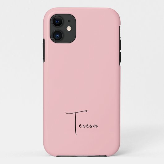 パステルバラ無地のカラー |ミニマリスト名 Case-Mate iPhoneケース (裏面)
