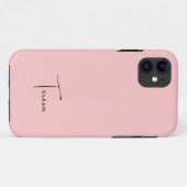 パステルバラ無地のカラー |ミニマリスト名 Case-Mate iPhoneケース (裏面(横))