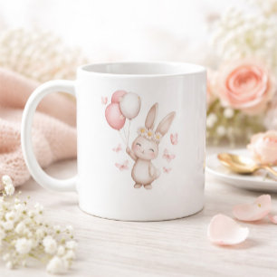 パステルバルーンのかわいいイースターバニーマグ コーヒーマグカップ