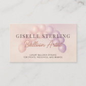 パステルバルーンアーティストデコレーターQRコード 名刺 (正面)