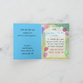 パステルバルーンベビーシャワーバイメールウォーターカラー 招待状 (内部)