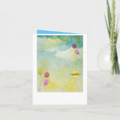 パステルバルーンベビーシャワーバイメールウォーターカラー 招待状 (裏面)