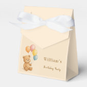 パステルバルーン付きテディベア愛用ボックス フェイバーボックス (正面サイド)