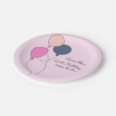 パステルバルーン子供の誕生日パーティープレート ペーパープレート (アングル)