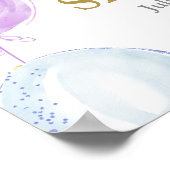 パステルバルーン赤ちゃんシャワー歓迎サイン ポスター (角)