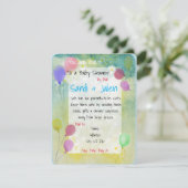 パステルバルーン赤ちゃんシャワー(郵便) 招待状 (スタンド正面)