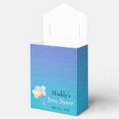 パステルバルーン、ターコイズありがとうベビーシャワー フェイバーボックス (オープン)