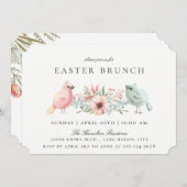 パステルバーズフローライースターブランチ招待状 招待状 (正面/裏面)