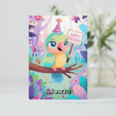 パステルパかわいらしロットデジタル誕生日 カード (スタンド正面)