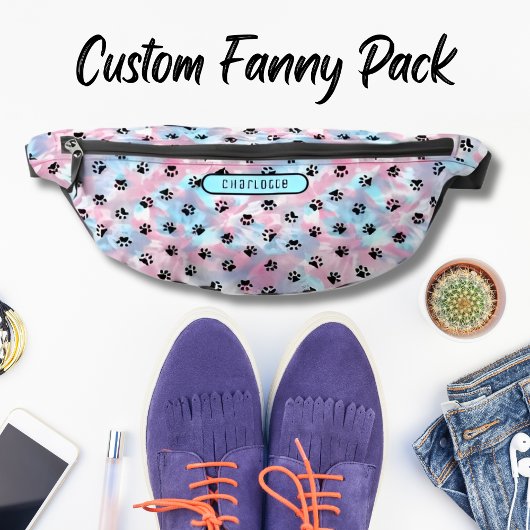 パステルパウダーピンクアクアシボリパターズキュート ファニーパック