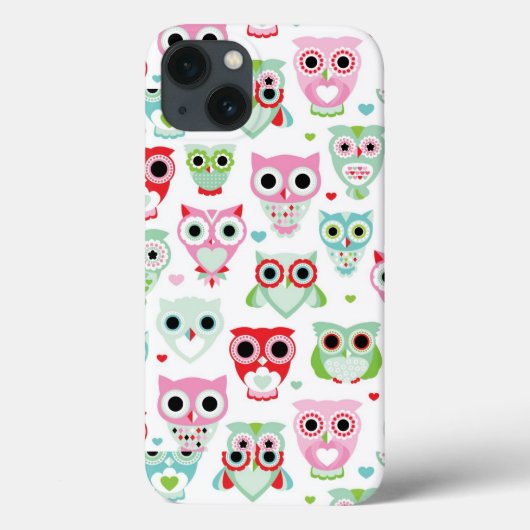 パステルパウダー色フクロウの背景 Case-Mate iPhoneケース (裏面)