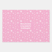 パステル🎄パステルクリスマスパターン、カスタム文字  ラッピングペーパーシート (正面3)