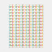 パステルパタアーガイルーン フリースブランケット (正面)