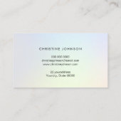 パステルパターンのヘアスクリプト 名刺 (裏面)