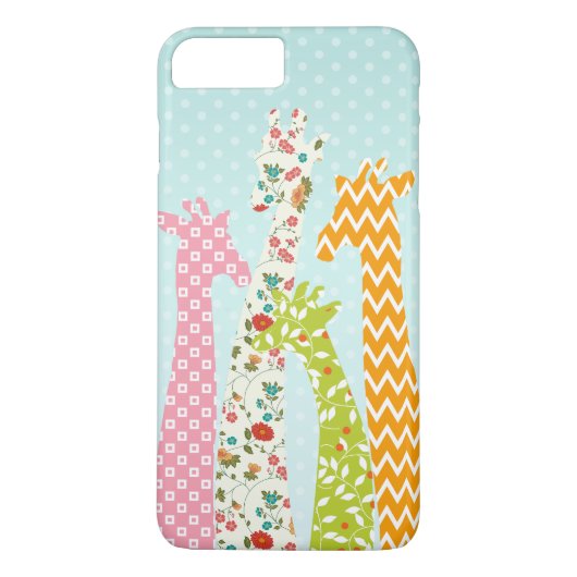 パステルパターン塗り潰し4 Giraffes iPhone 7プラス Case-Mate iPhoneケース (裏面)