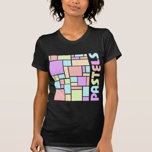 パステルパターン(の模様が)あるズ縦Tシャツ Tシャツ (正面)