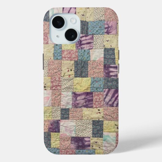 パステルパッチワークキルトのスマホケース Case-Mate iPhoneケース (裏面)