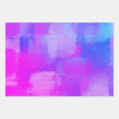 パステルパッチワーク抽象芸術ドリーミーアート3カラーウェイズ ラッピングペーパーシート (正面2)