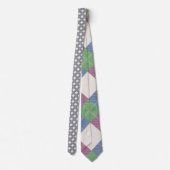 パステルパッチワーク格子模様 ネクタイ (裏面)