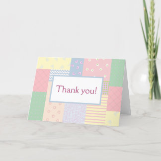 パステルパッチワーク サンキューカード
