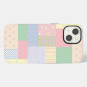 パステルパッチワーク iPhoneケース (裏面横)