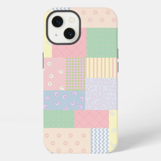 パステルパッチワーク iPhoneケース (裏面)