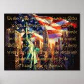 パステルパトリオティックシティシチュームプリアンブル金ゴールド 箔ポスター (正面)