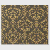 パステルパピルス花柄シームレスレースデザイン ラッピングペーパー (フラット)