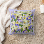 パステルパンジー クッション (ブランケット)